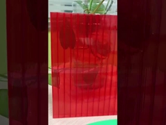 Feuille creuse de polycarbonate rouge d'une épaisseur de 7 mm, de 2,1 m*5,8 m