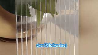 feuille creuse transparente en polycarbonate