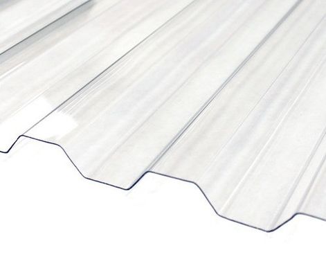 Protection UV 50um 0,8 mm Polycarbonate transparente en ondes ondulées feuille de toit