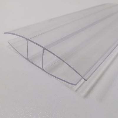 Profil de polycarbonate coloré H pour feuille de polycarbonate pc profil H avec revêtement anti-UV adapté à 4 mm 6 mm 8 mm 10 mm