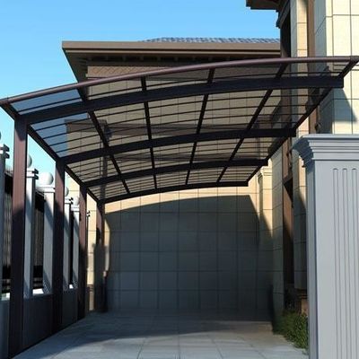 Carport rectangulaire en polycarbonate au voile avec protection UV Créer un espace extérieur parfait