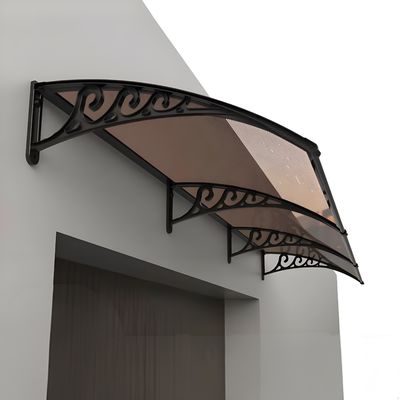 Canopée de fenêtre montée sur le mur avec résistance à la variance de température et cadre en profilé en aluminium
