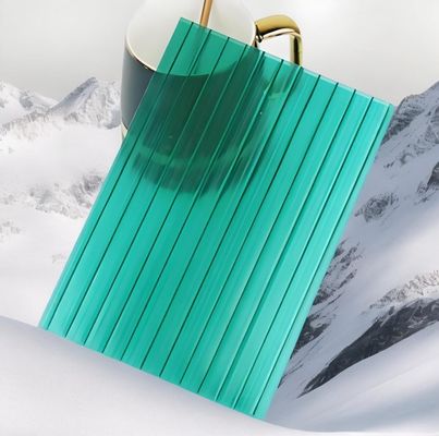 3mm Twin Wall pc feuille creuse Protecteur PE film anti-UV revêtement 100% matières premières