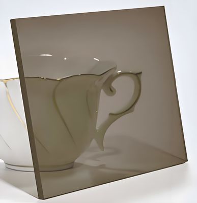 3 mm de feuille de polycarbonate massif de 4*8 pieds de couleur brune anti-impact