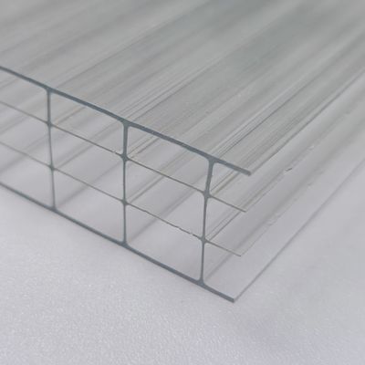OEM Transparent 20 mm 4 couches plastique polycarbonate feuille creuse Excellente isolation thermique et résistance aux chocs
