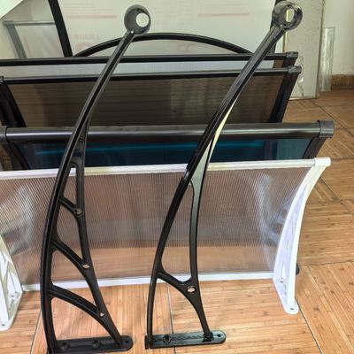 Support en alliage d'aluminium pour auvents de bricolage Conçu pour maintenir les feuilles de polycarbonate en toute sécurité sous le vent, la pluie ou les charges de neige