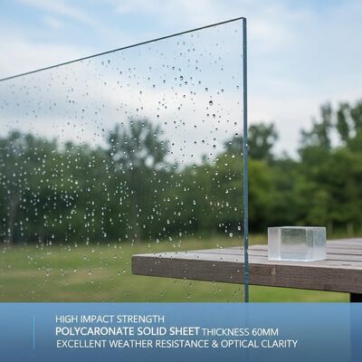 Un bon prix. Haute résistance à l'impact Polycarbonate Solid Sheet Densité 12gcm3 Épaisseur 60mm Excellente résistance aux intempéries et clarté optique pour l'extérieur en ligne