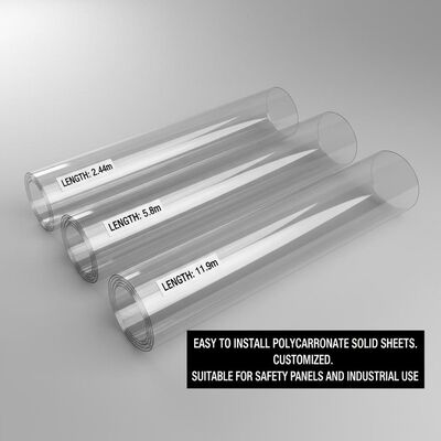 Un bon prix. Panneaux pleins en polycarbonate faciles à installer Longueurs 2,44 m 5,8 m 11,9 m Personnalisés Convient aux panneaux de sécurité et industriels en ligne