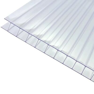B2 Classification au feu Polycarbonate feuille creuse PC feuille creuse Taille normale 2,1*5,8m Résistant aux chocs Panneaux transparents légers