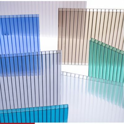 Feuille creuse en Polycarbonate opale, épaisseur de 4mm à 20mm, matériau de Construction Transparent, léger et Durable
